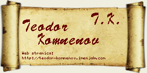 Teodor Komnenov vizit kartica